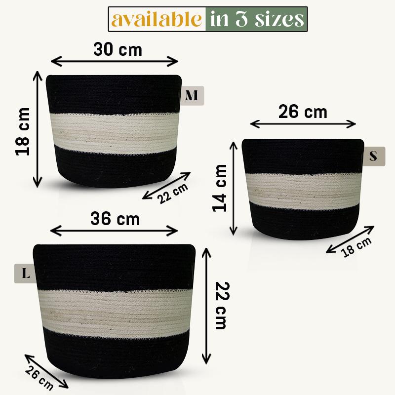 Basket Zebra (Pack of 3)